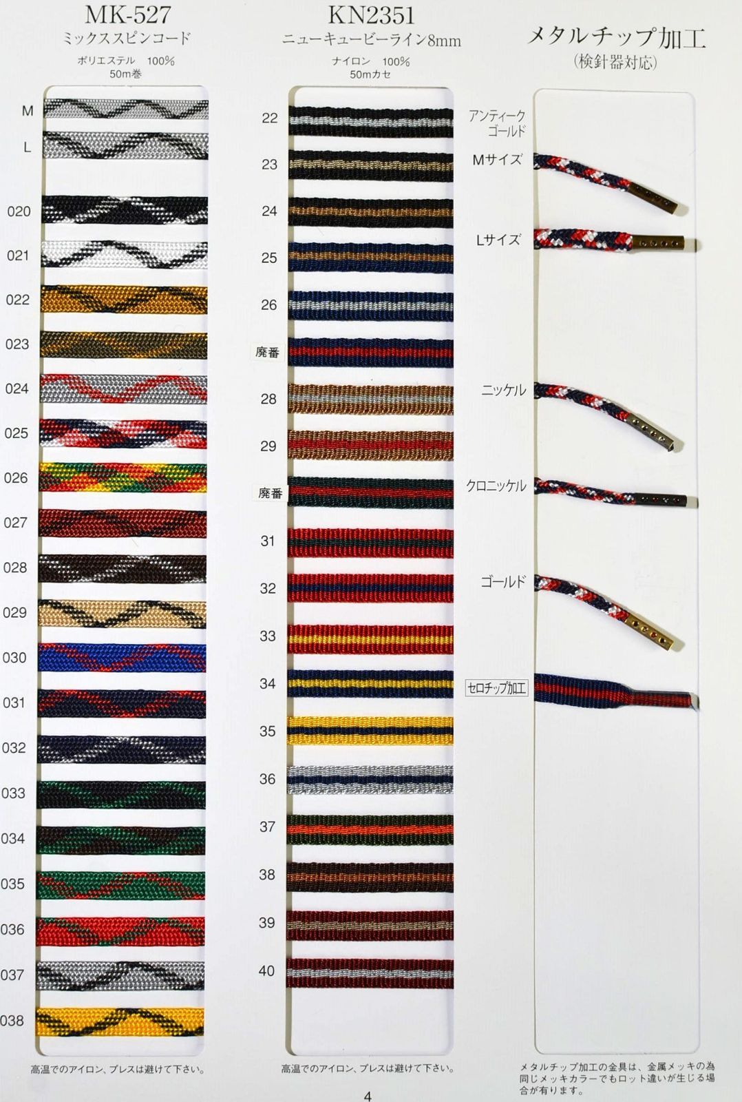 50m巻】ミックススピンコード Lサイズ / MK-527 平紐 デザインコード ポリエステル100%(幅約10mm) (スポーツ系、靴紐 –  【RIVER（リバー）ネットショップ】カワナ 【50m巻】日本製 綿平袋ひも 並打 サイズ（約9mm） カラー #00生成 【50m巻】日本製 綿平袋紐 並打ひも サイズ（約15mm） 生成