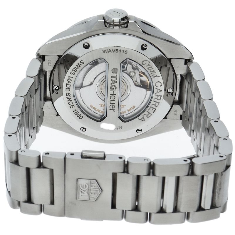 TAGHEUER グランドカレラ GMT メンズ時計 メンズ 腕時計 自動巻 SS レザー 