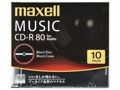 CDRA80BK.10S | マクセル 音楽用CD-R 80分 10枚印刷不可ブラックディスク maxell PC