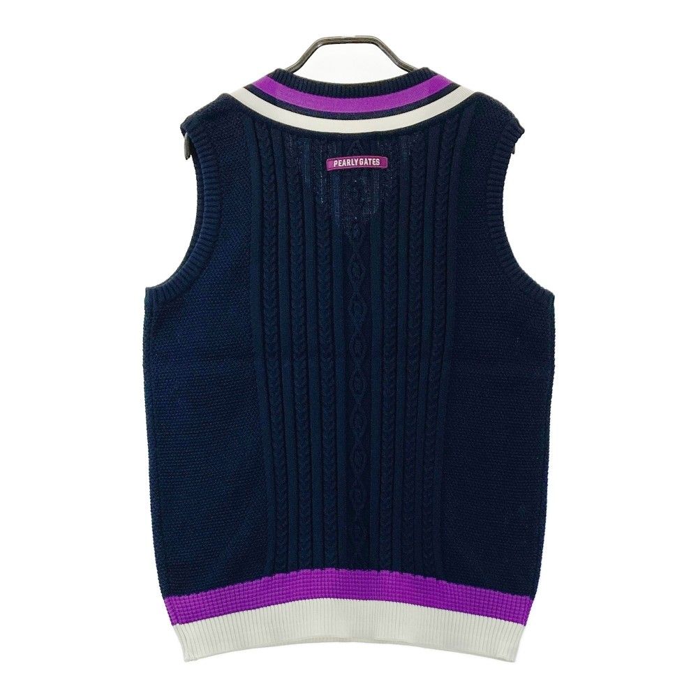 サイズ：5 PEARLY GATES パーリーゲイツ ニットベスト ネイビー