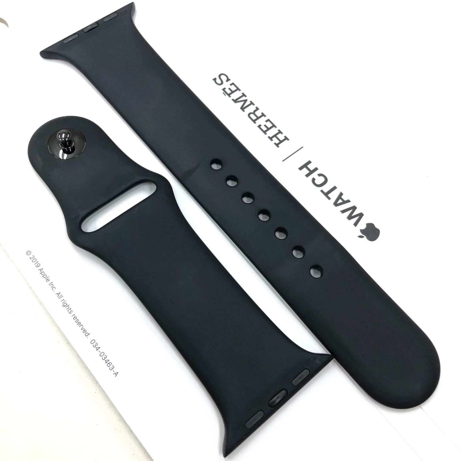 hermes スポーツバンド 黒 44mm Apple Watch専用 - スマートウォッチ