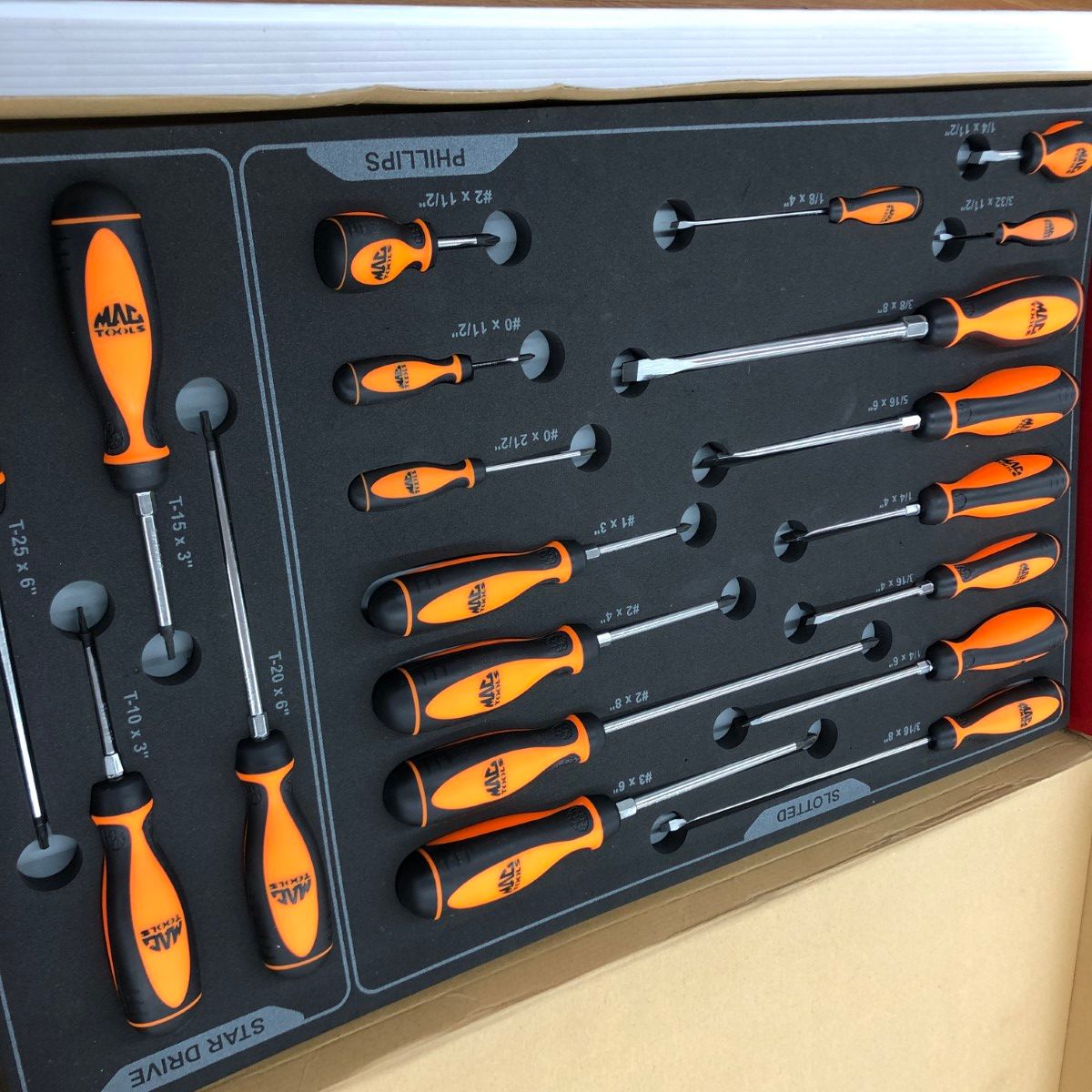 ДД MAC TOOLS マック ドライバーセット 程度A 本体のみ 20本セット SDRBM20FNO オレンジ×黒 目立った傷や汚れなし