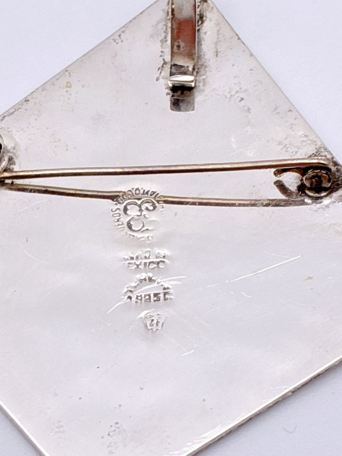 ヴィンテージ　メキシコシルバー　ブローチ メキシカンシルバー ねじねじハートブローチ silver925 | BELLA