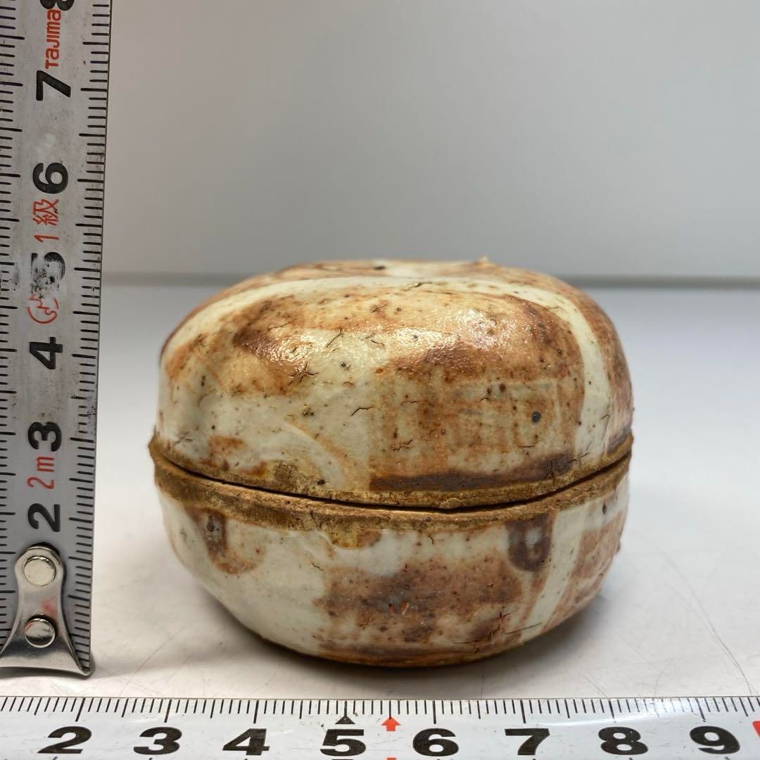 松井康成 人間国宝 合子 共箱（布付） 横幅約7㎝ 東Y6-0410②