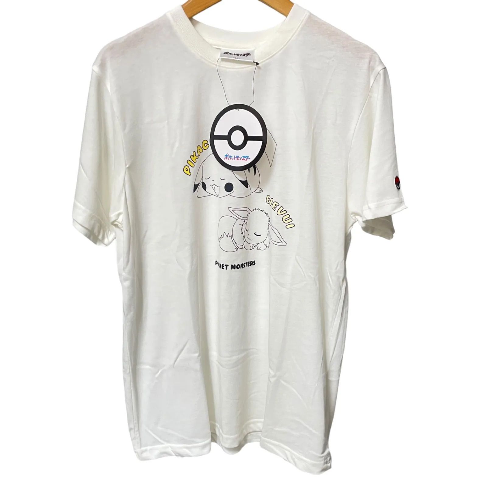 新品】ポケモン ピカチュウ イーブイ 半袖tシャツ 白 ホワイト