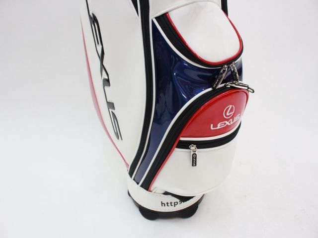 LEXUS ゴルフキャディバッグ ホワイトレッド 中古】 キャディバッグ その他 【未使用品】 LEXUS レクサス ホワイトx