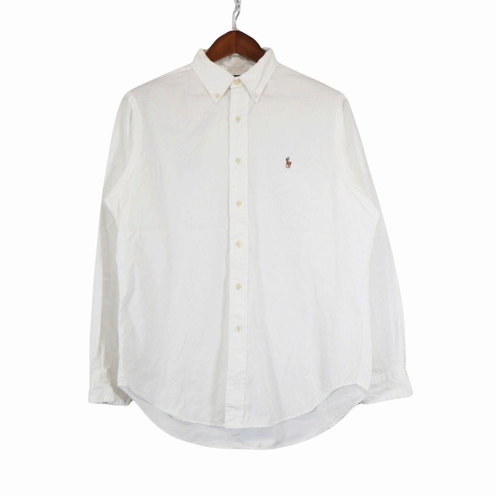 RALPH LAUREN ラルフローレン 長袖シャツ ホワイト (メンズ 16) O6647 中古 古着