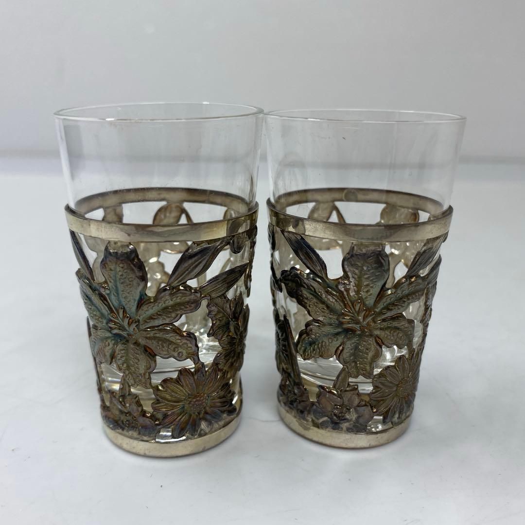 銀製刻印 銀巻盃 2客 トヒチ 東さ6-0929 2F