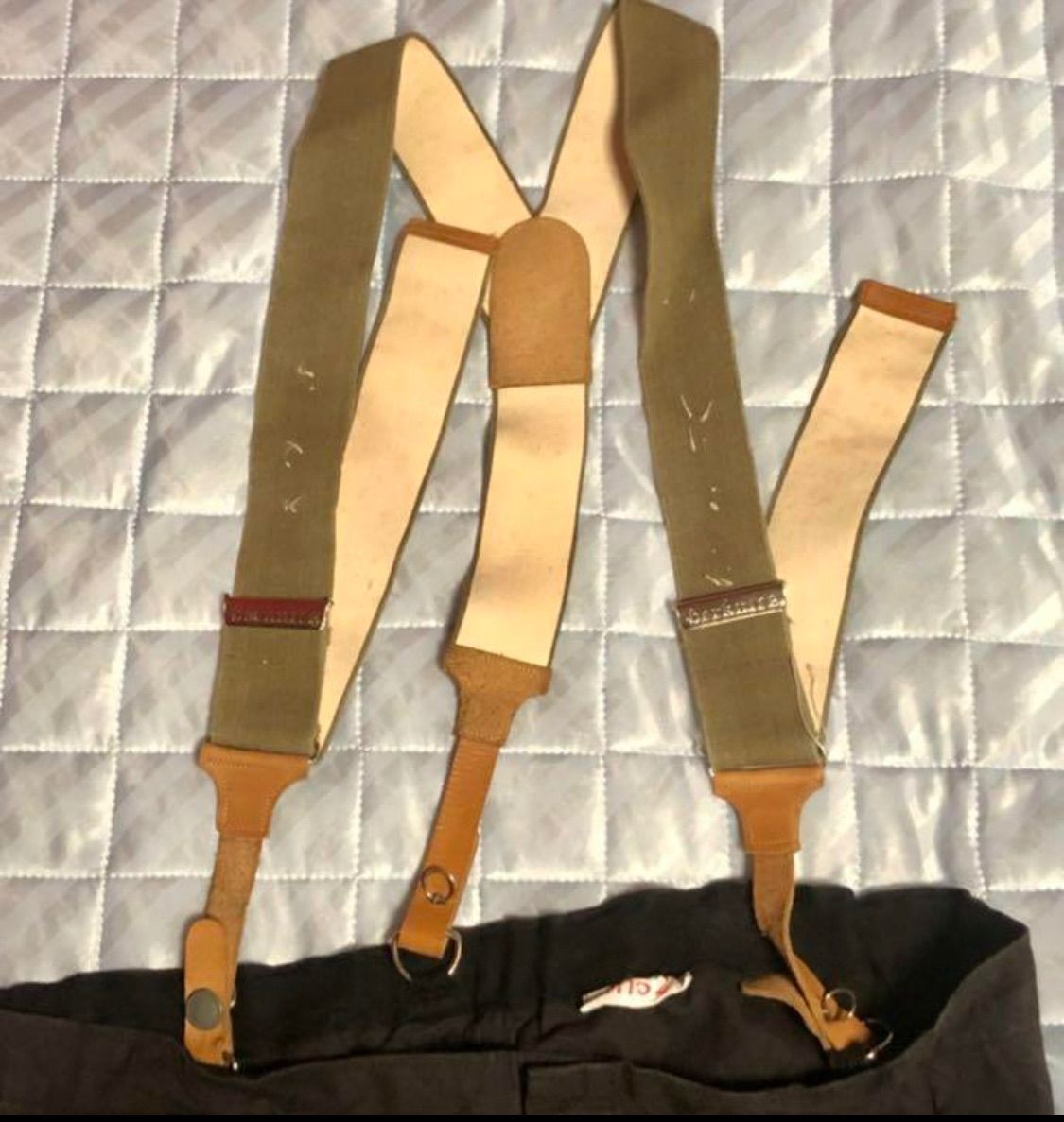 レア 50's ドイツ軍 M52 サスペンダー付き カーゴパンツ 黒