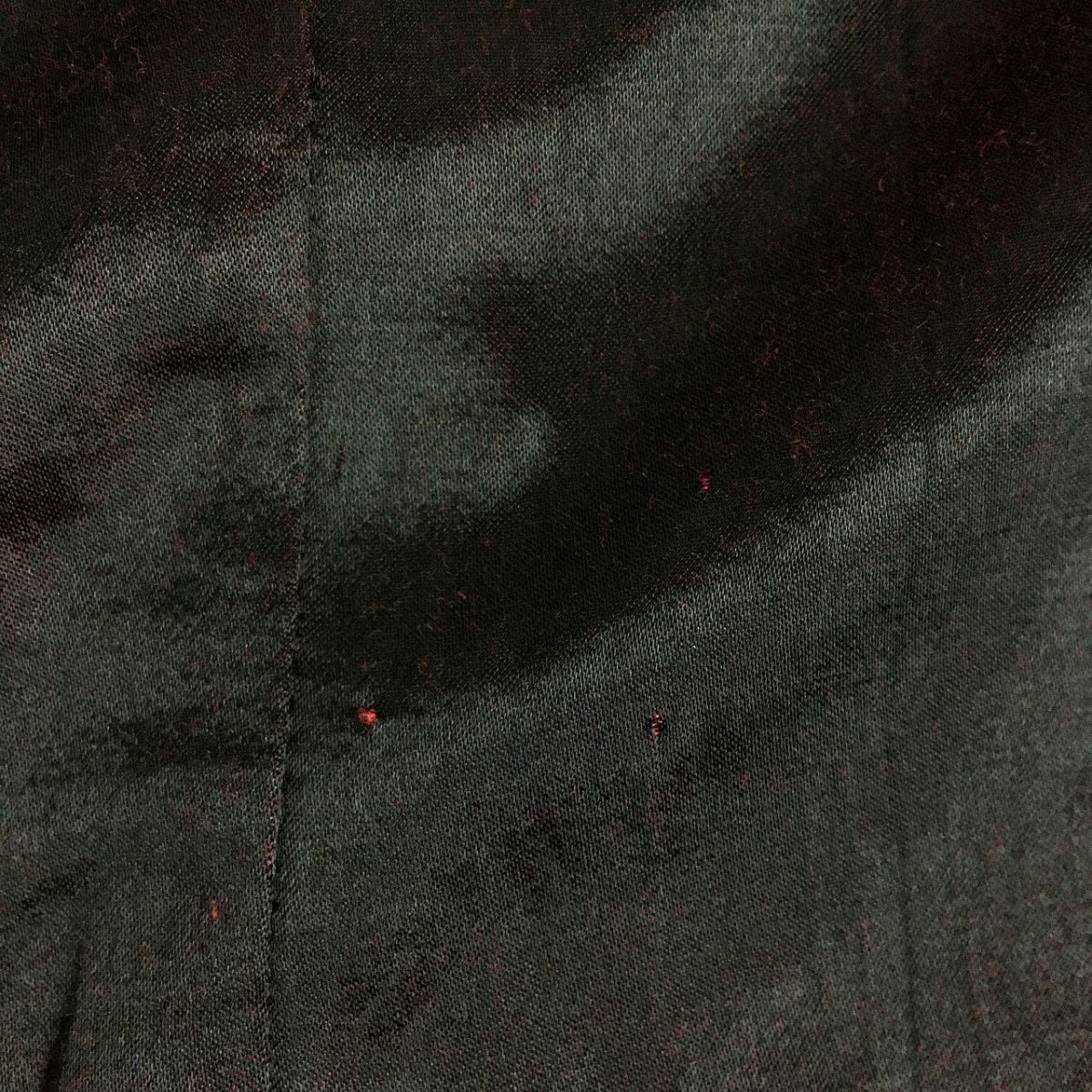 美品□2020年製 黒タグ エンポリオアルマーニ SAVILE LINE ウィンドウペン ピークドラペル ダブルブレストジャケット/ピーコート 黒×赤  48