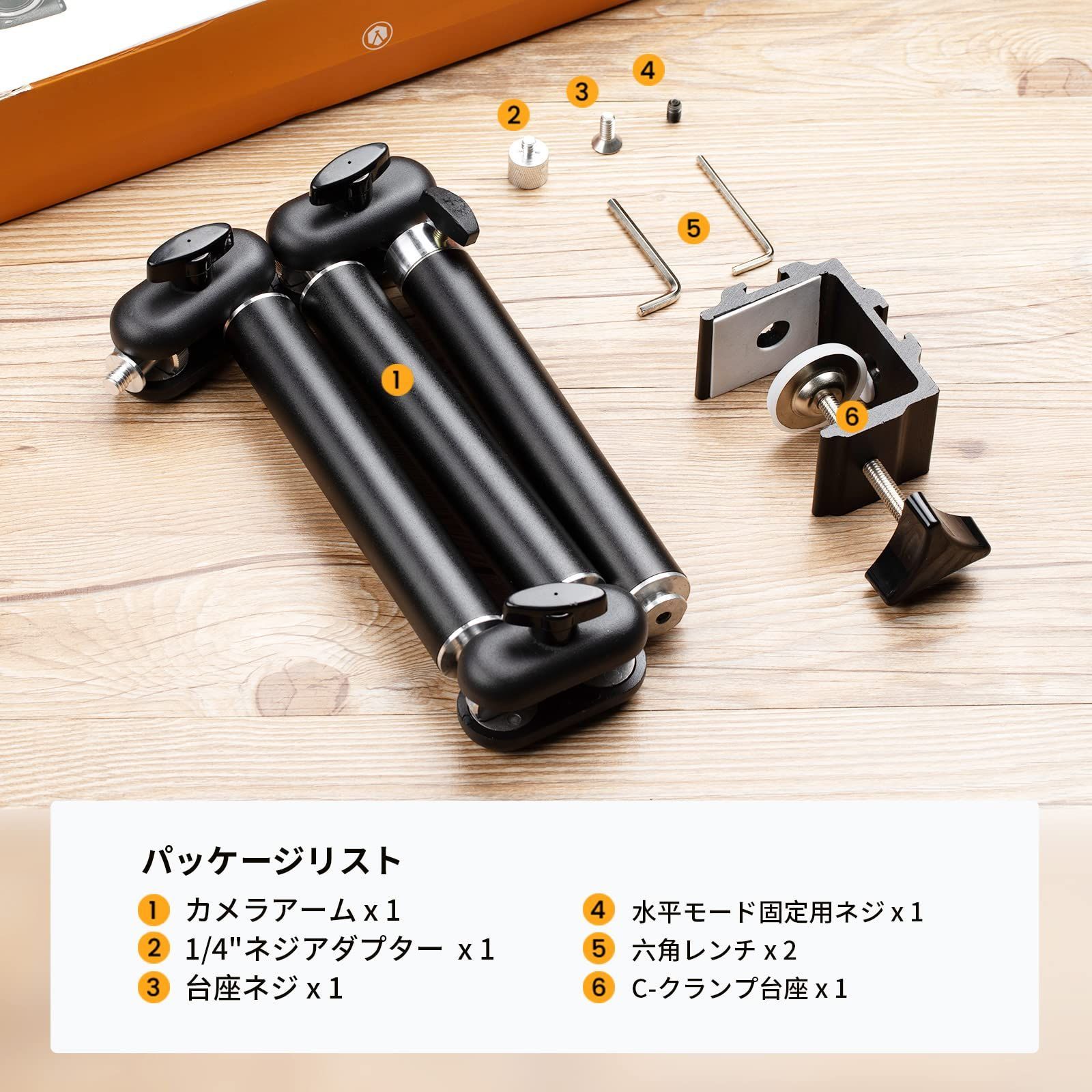 TARION カメラスタンド カメラアーム カメラクランプスタンド プロジェクタースタンド アーム可動式 卓上三脚 一脚 フレキシブル 折畳 TARION カメラアーム カメラクランプスタンド アーム可動式