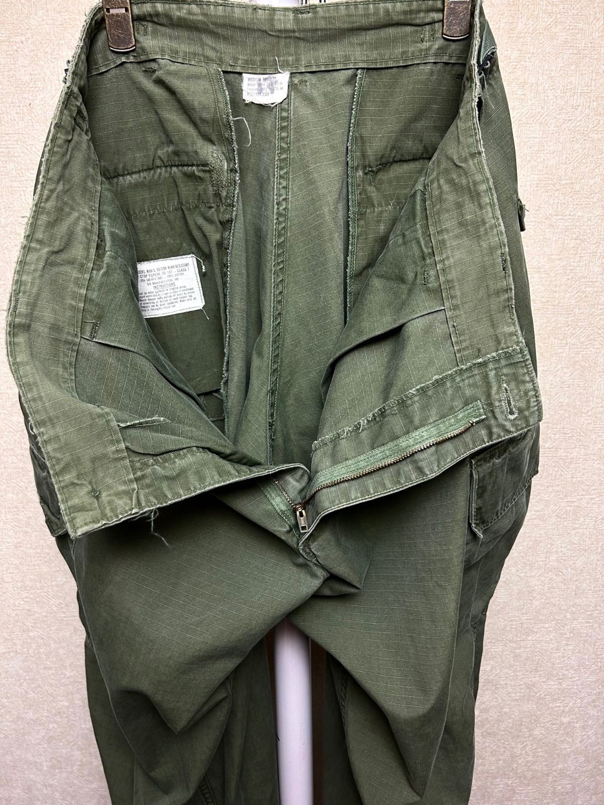 美品　米軍ジャングルファティーグ　スモールレギュラー　1969年 アメリカ軍 ジャングルファティーグジャケット M/R 米軍実物