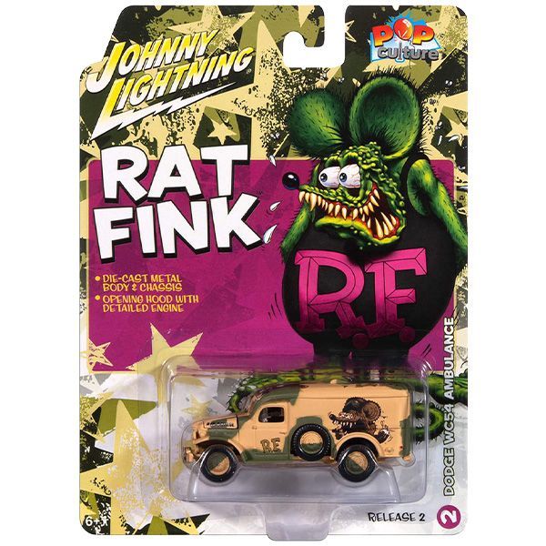 1:64 Rat Fink Dodge WC54 Ambulance 【ラットフィンク】ミニカー