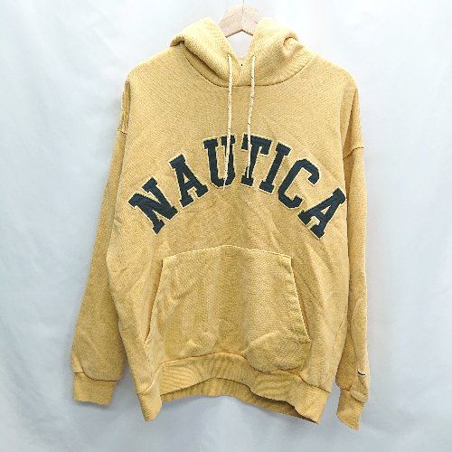NAUTICA 長袖 フード付きトレーナー サイズＳ イエロー系 メンズ E  【1407180051553】
