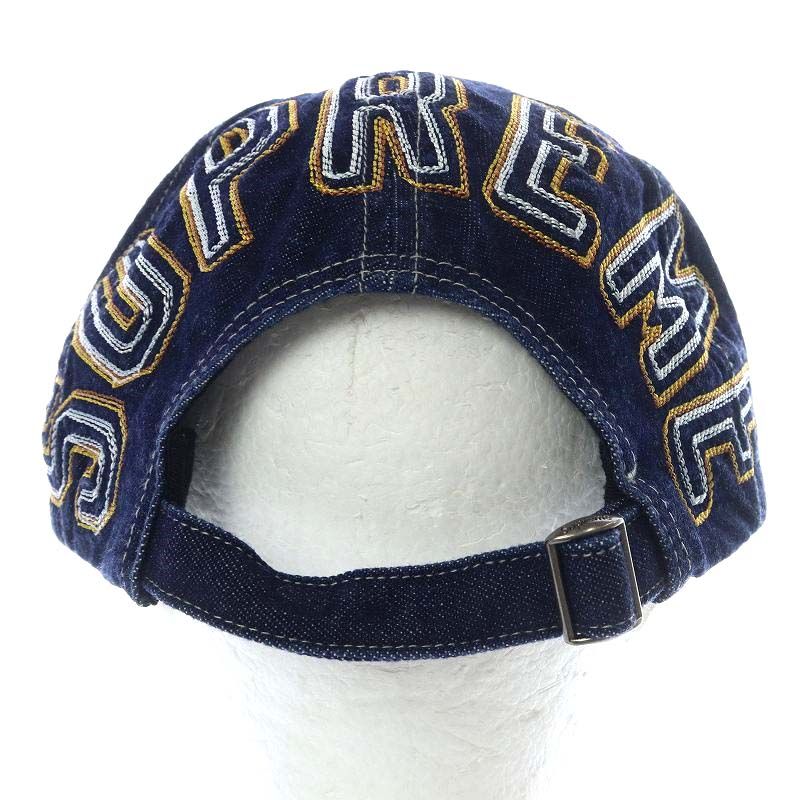シュプリーム SUPREME 23AW Back Arc 6-Panel デニム キャップ 帽子 野球帽 ネイビー |YO9 AD