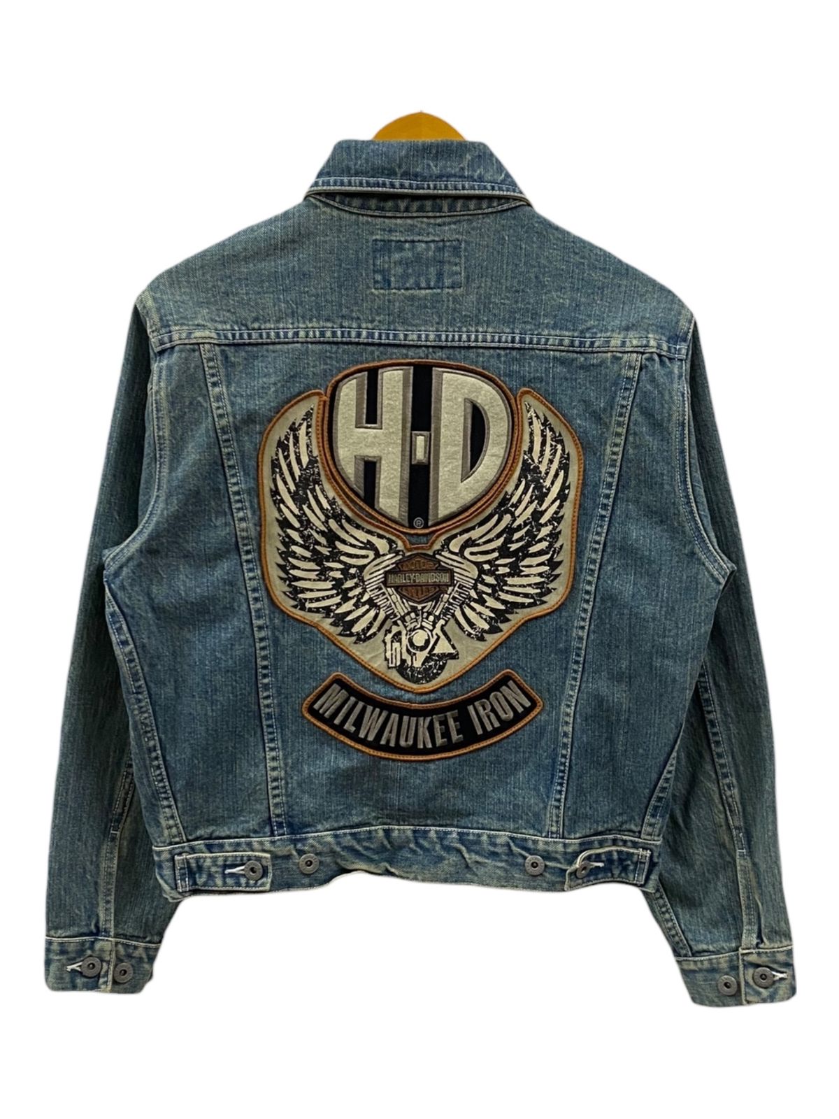 HARLEY DAVIDSON ハーレーダヴィッドソン デニムジャケット ジージャン MILWAUKEE IRON 30297 M ライトインディゴ メンズ 078