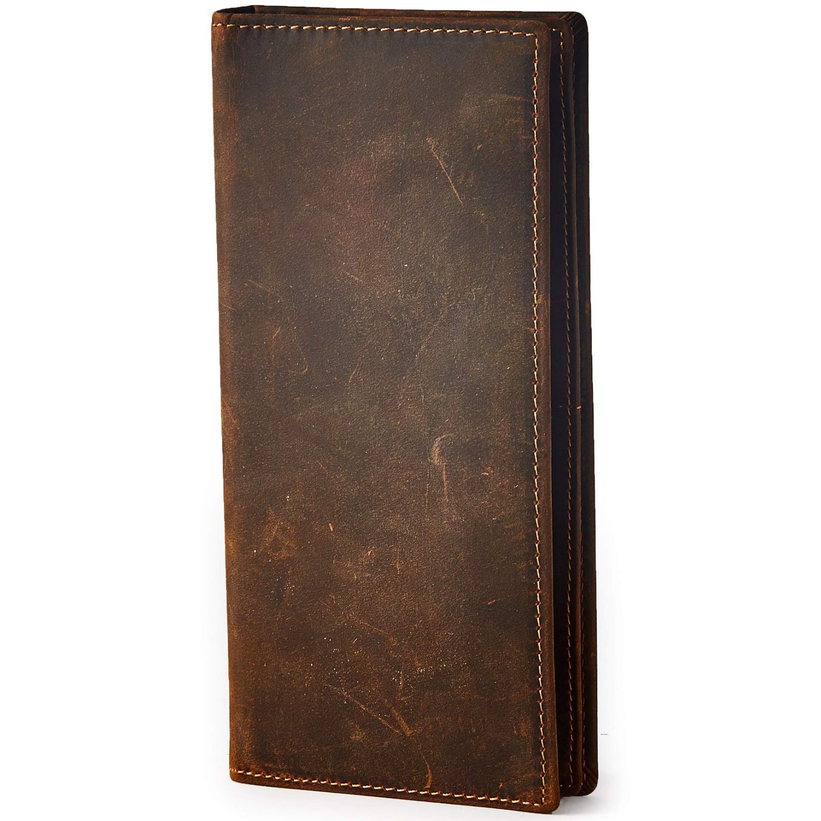 コイン紙幣ポケット付き 写真スロット カートスロット 財布 ヴィンテージスタイル BTPS 004 leather Horse Crazy メンズ長財布 Leathercraft TACKS BRASS