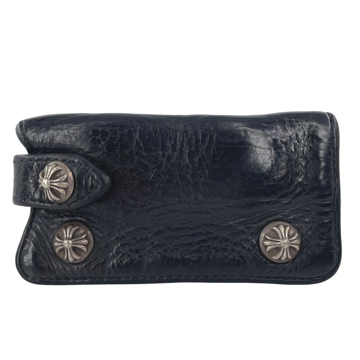 CHROME HEARTS レザーキーケース 黒 インボイス原本付キーホルダー