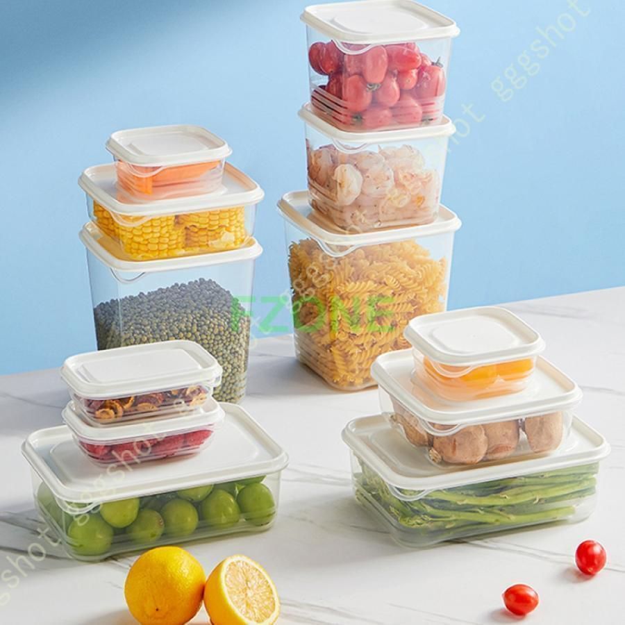 れいぞうこ 保存コンテナ 衛生的 真空バルブ付 冷凍 食品保存トレイ 電子レンジです 弁当箱 べんとう かねつかのう フルーツ用 蓋付き 大容量 ホワイト