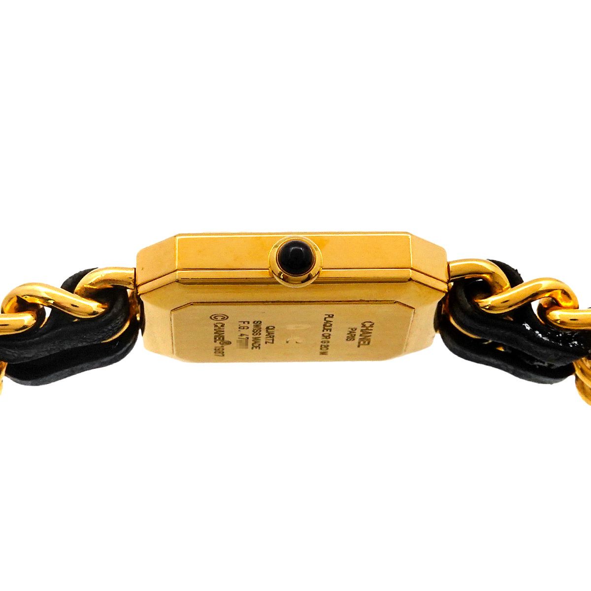 シャネル CHANEL プルミエール Mサイズ H0001 ヴィンテージ レディース 腕時計 ブラック ゴールド ウォッチ Premiere 90296667 シャネル プルミエール L H0001 ブラック レディース 時計 【中古