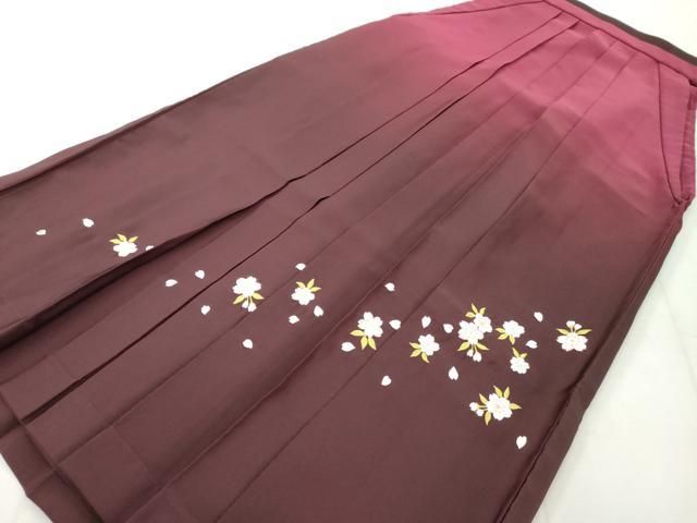 平和屋着物●女性　行灯袴　刺繍　舞花文　暈し染め　金糸　卒業式　洗える着物　AAAX5841cs 平和屋着物○女性 行灯袴 刺繍 舞花文 暈し染め 金糸 卒業式 洗える