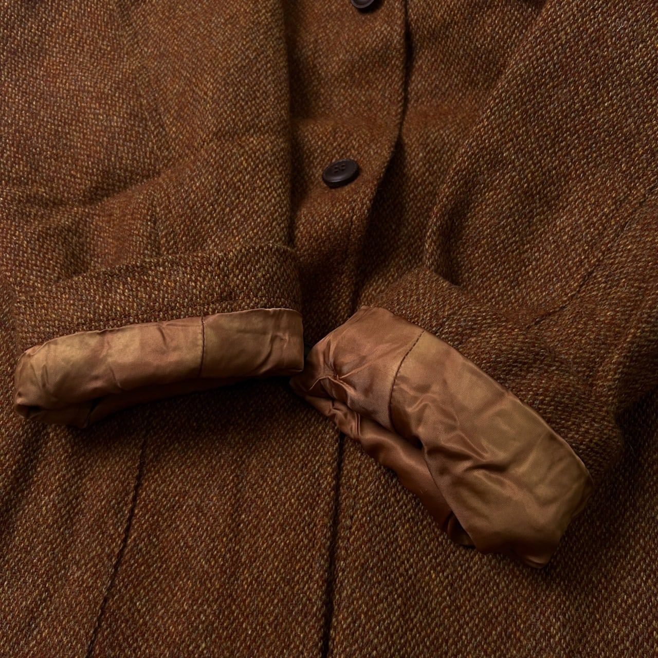 Karl Helmut カールヘルム ツイード ラムレザー切替 カバーオール