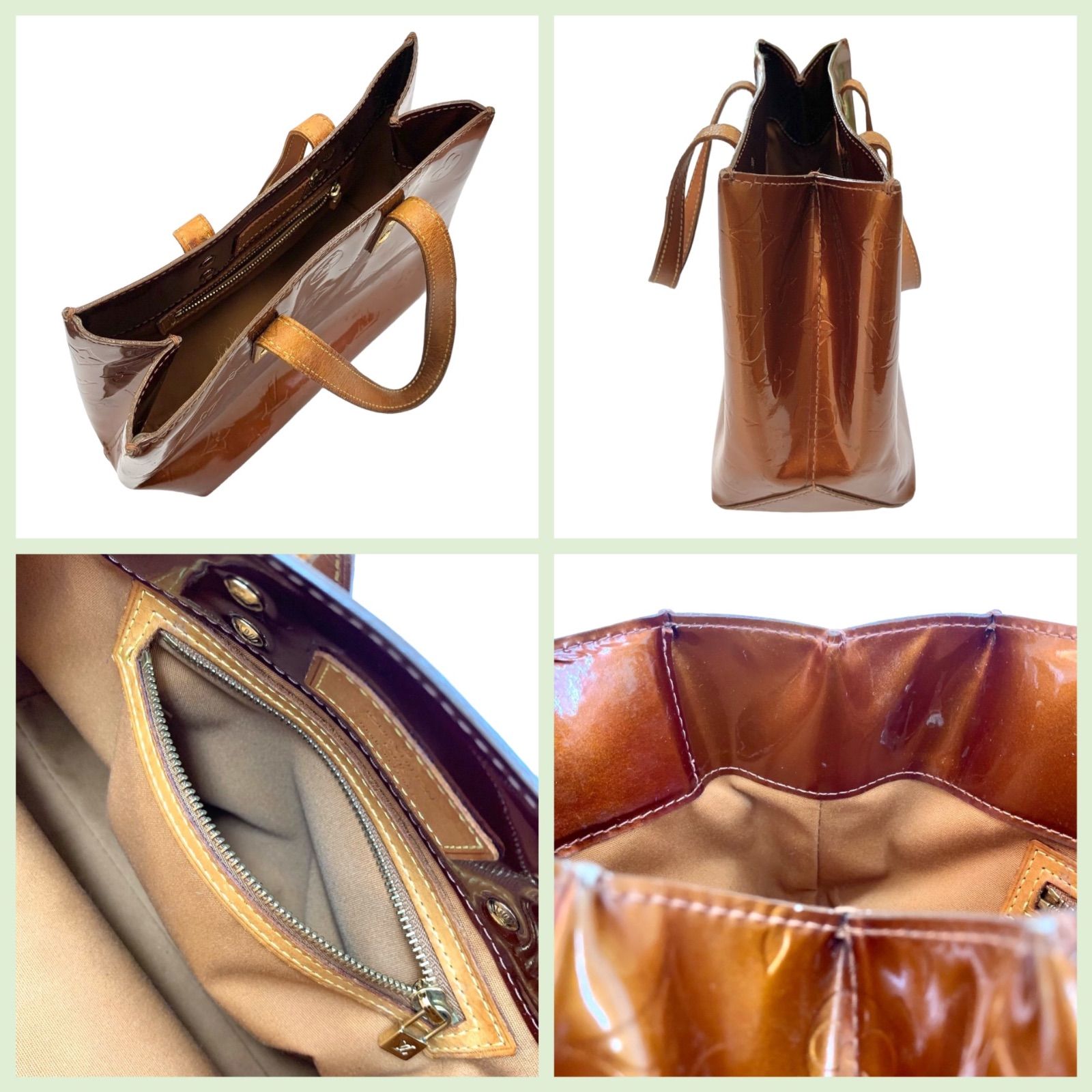 LOUIS モノグラム ヴェルニ リードPM ブロンズ VUITTON ルイヴィトン 