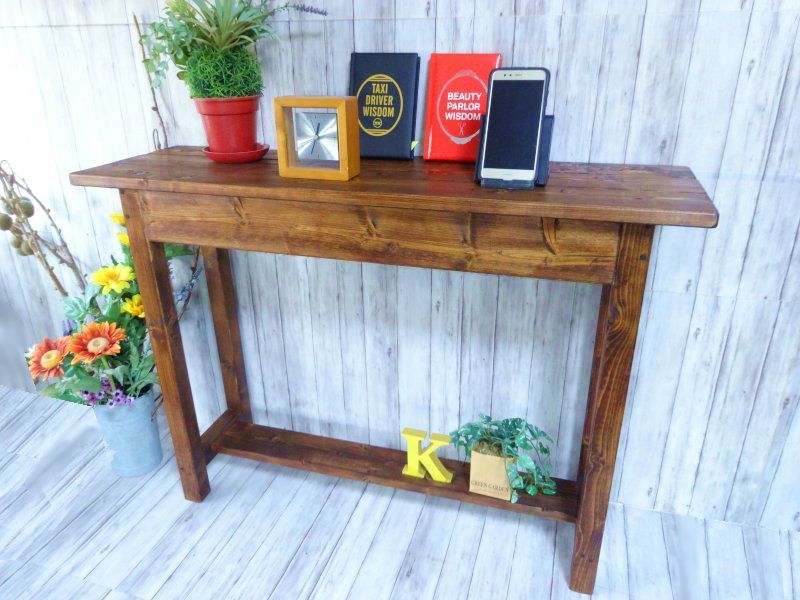 ナイトテーブル ダークチーク色