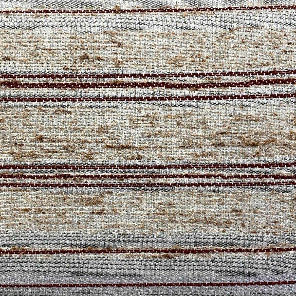 袋帯 証紙 縞 幾何学模様 灰色 六通 正絹