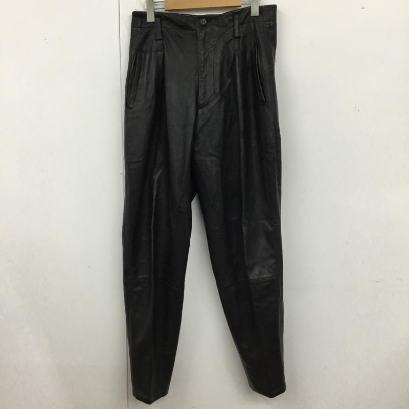 ISSEY MIYAKE ブラックレザーパンツ 80s 筆タグ 希少 古着 