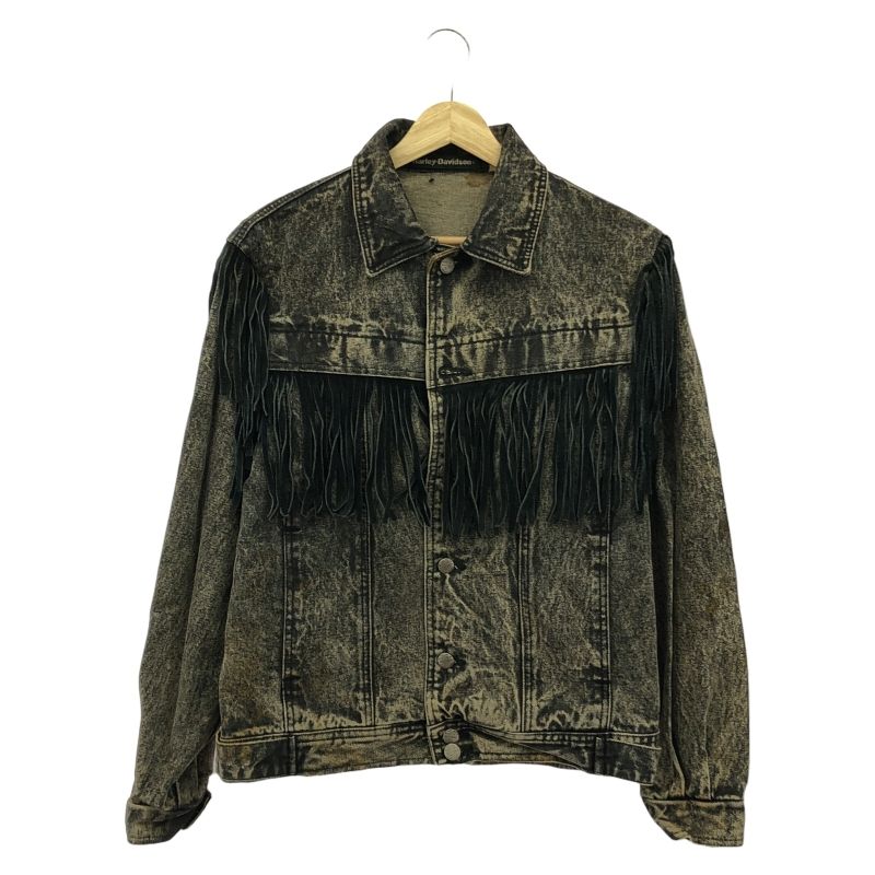 中古】オールド Harley Davidson フリンジデニムジャケット サイズ不明 