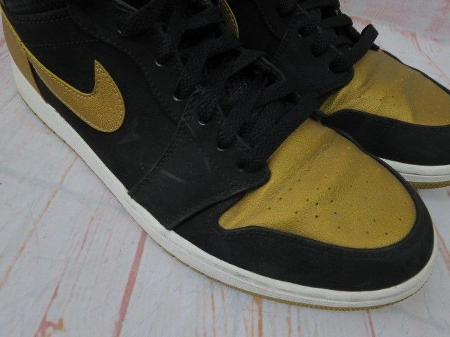 中古】 NIKE ﾅｲｷ AIR JORDAN 1 RETRO HIGH ｴｱｼﾞｮｰﾀﾞﾝ 332550-026 ﾌﾞﾗｯｸ ...