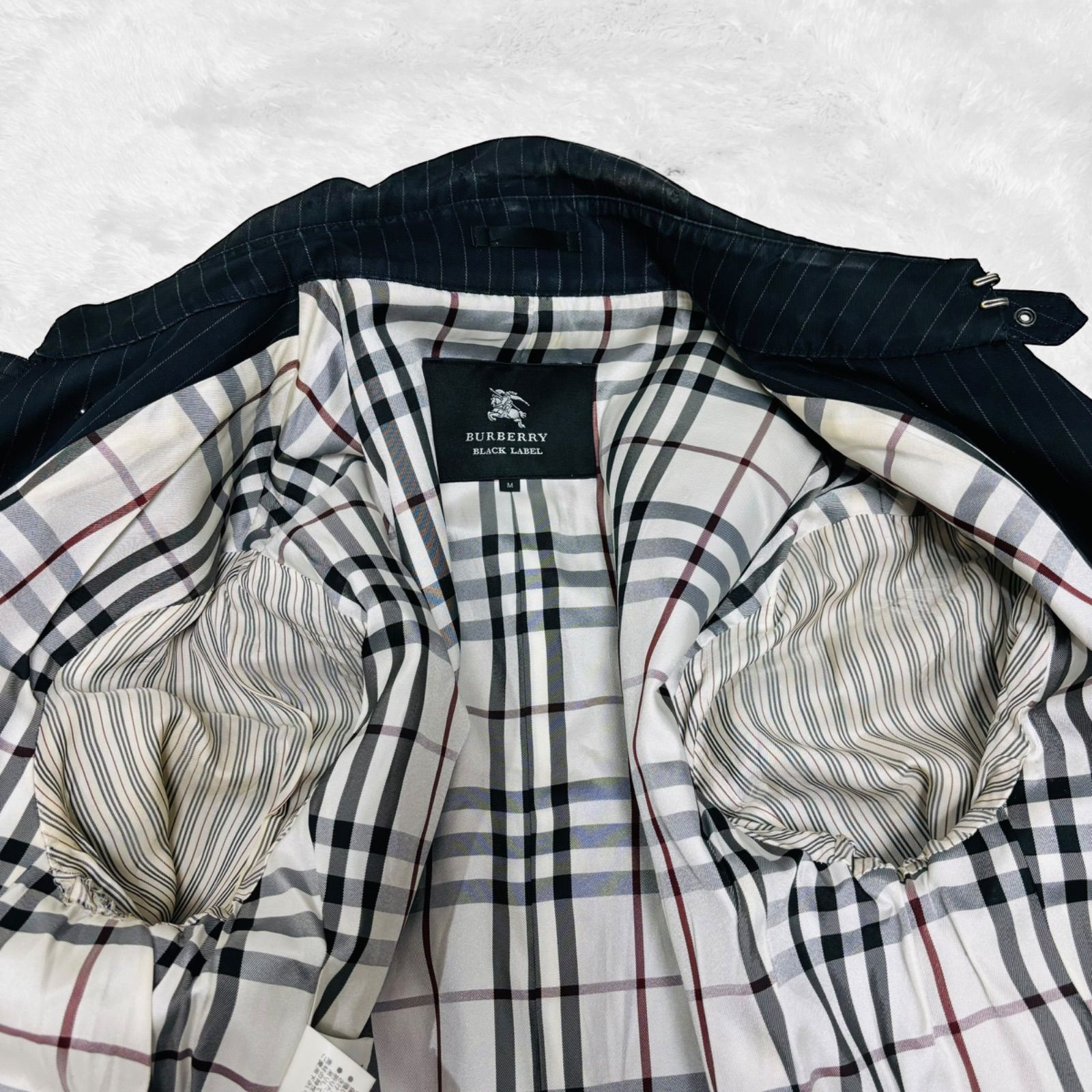 【専用】バーバリー ブラックレーベル トレンチコート ロングコート チェック M バーバリー ブラックレーベル ライナー トレンチコート チェック