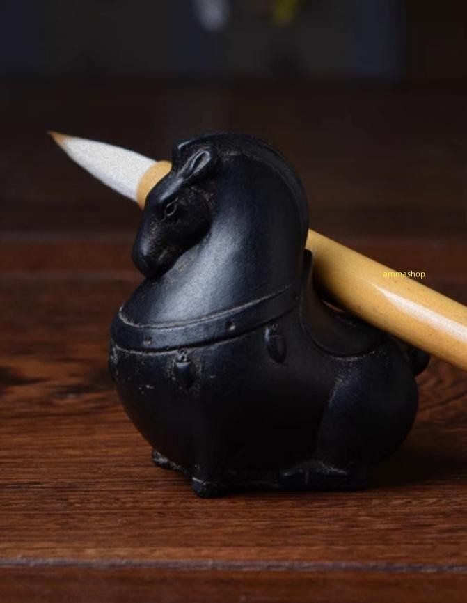 銅製 唐馬 茶台茶寵 卓面 置物 装飾品 工芸品 置物 銅製