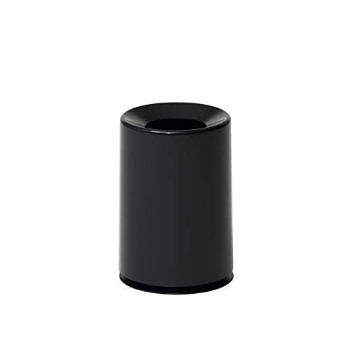 a)1.2L:フタなし_06)ブラック ideaco(イデアコ) ゴミ箱 丸形 1.2L 直径12.5?高さ18.5cm mini TUBELOR black (ミニチューブラー ブラック)
