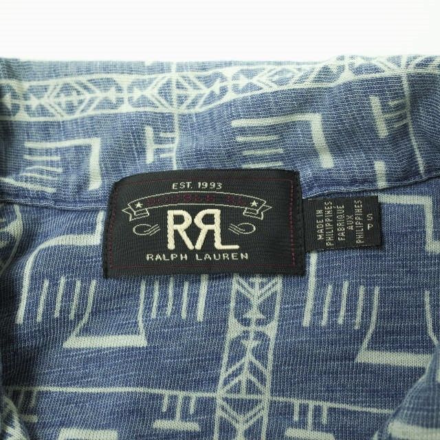 RRL ダブルアールエル Indigo Thunderbird Print Camp Shirt 本