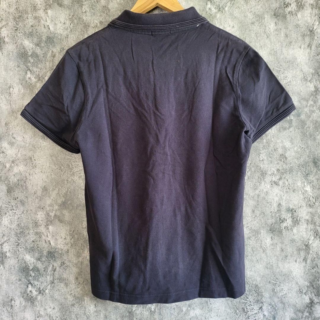 11500□MONCLER モンクレール L ポロシャツ ネイビー