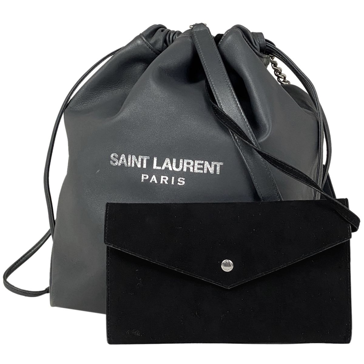 サンローラン SAINT LAURENT テディ ショルダーバッグ 巾着型 チェーン