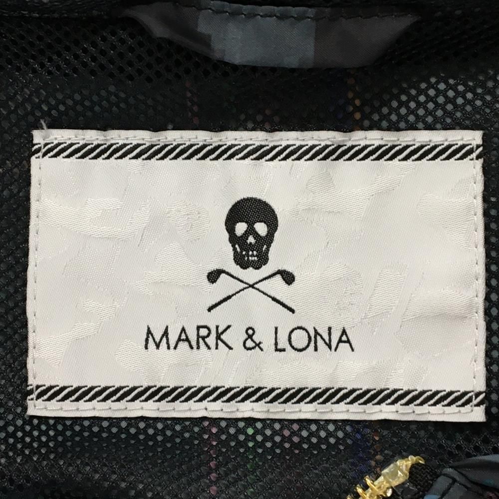 超美品】マークアンドロナ ナイロンジップパーカー グレー×マルチ