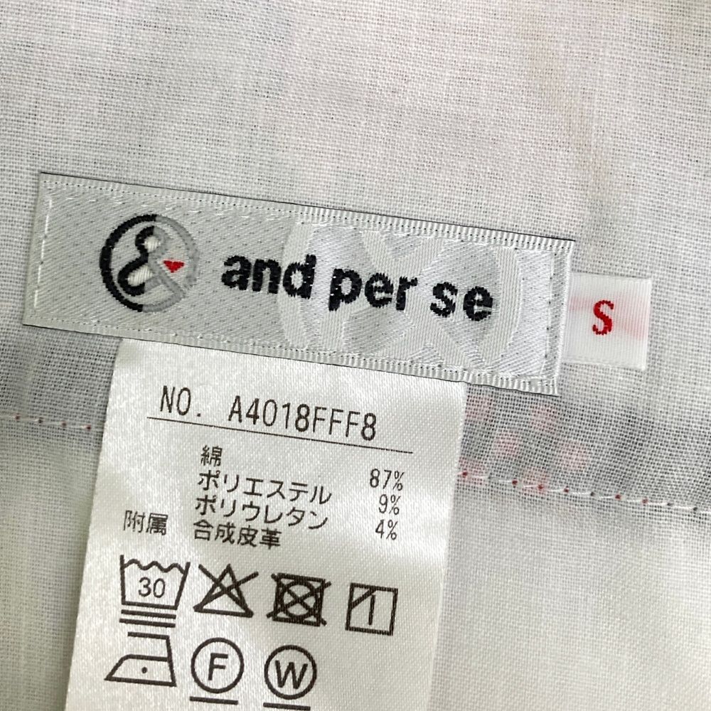 サイズ：S AND PER SE アンパスィ  ストレッチスカート チェック柄 レッド系 [240101480144] ゴルフウェア レディース ストスト サイズ：S AND PER SE アンパスィ ストレッチスカート チェック