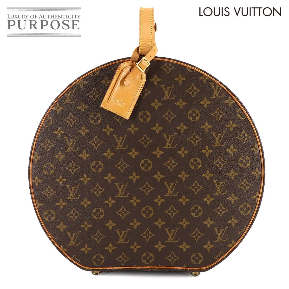 ルイ ヴィトン LOUIS VUITTON モノグラム ボワット シャポー 40 帽子 ケース ブラウン ゴールド 金具 M23624 Boite Chapeau 40 90278327