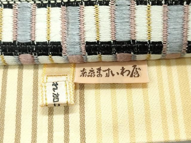平和屋本店□極上 両面 六通柄袋帯 網目文 ますいわ屋扱い 逸品