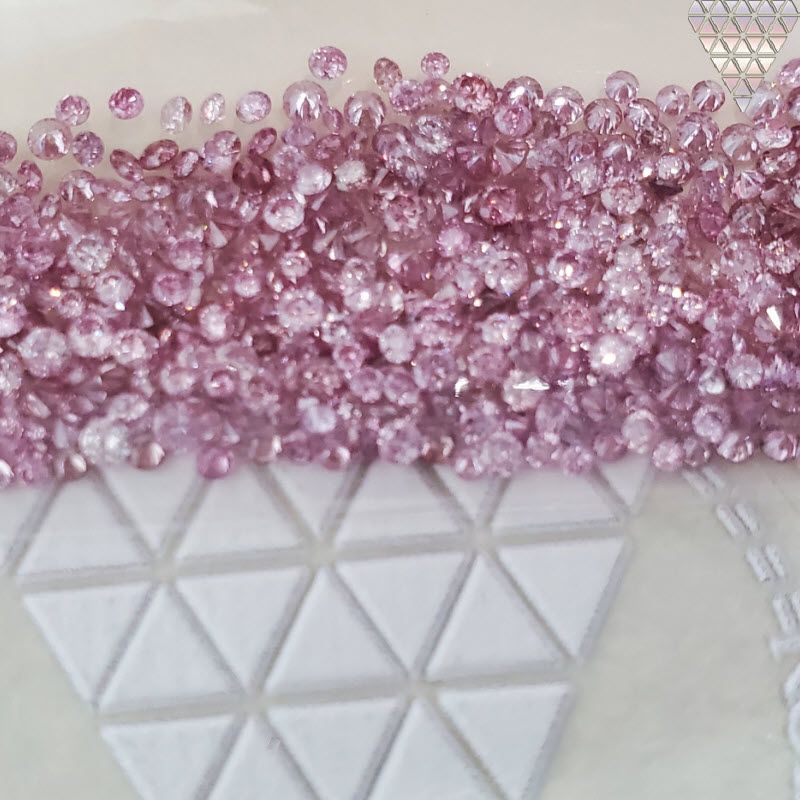 10 ピース 0.005 ct 合計 約 0.05 ct Intense Purplish Pink ±SI1 天然 ピンク ダイヤモンド メレ  量り売り 品