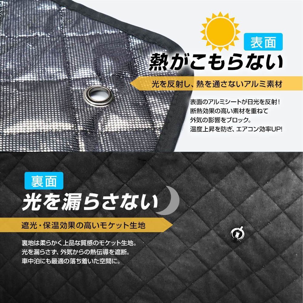 サンシェード セレナ C27 マルチサンシェード 10枚set 一台分 カーテン 遮光 日除け 車中泊 アウトドア キャンプ 5層構造 BRIGHTFACE_UK