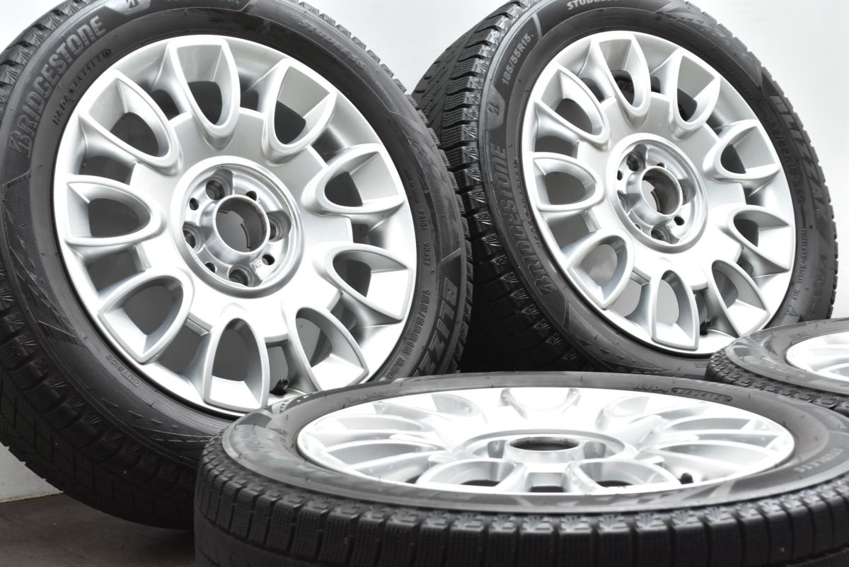 正規品 フィアット 500 純正 15in 6J 35 PCD98 品番 50901666 ブリヂストン ブリザック VRX3 185|55R15 パンダ 流用 可 FIAT