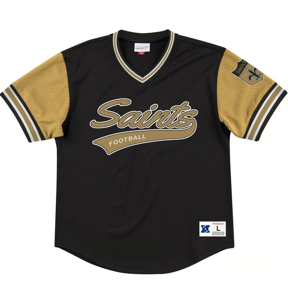 Mitchell-Ness ミッチェル-ネス NFL ニューオーリンズ セインツ Saints T.PROSPECT Vネック ジャージ