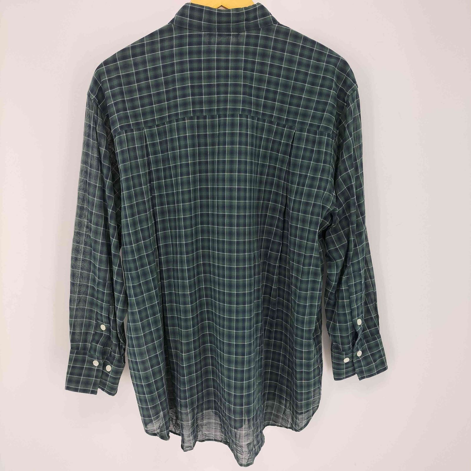 未使用級 スピックアンドスパン 2024SS コットンボイル チェックシャツ 緑 未使用級 スピックアンドスパン 2024SS コットンボイル チェックシャツ