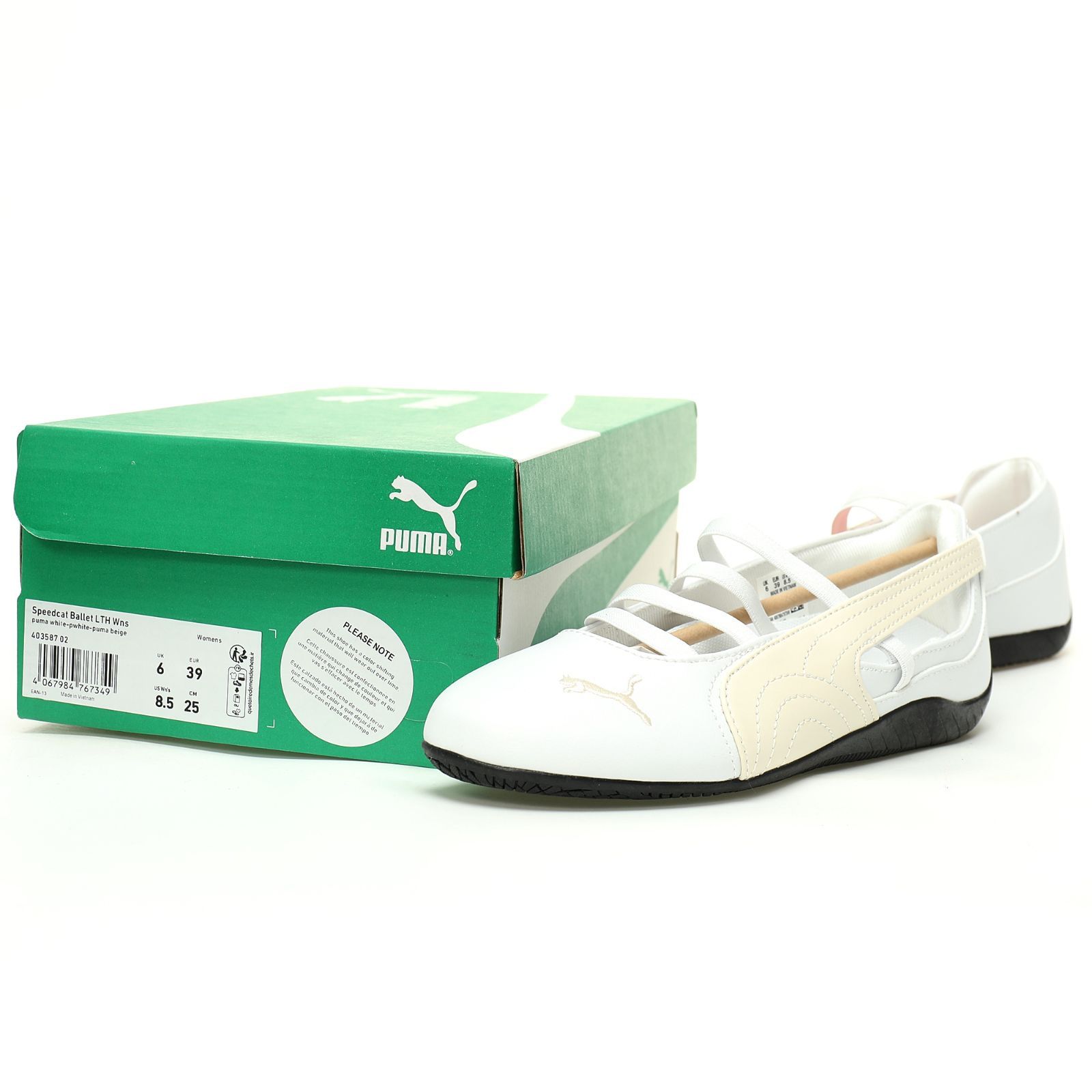 返品・交換OK！ PUMA プーマ スピードキャット バレエ ホワイト スニーカー SPEEDCAT BALLET LEATHER WHITE ...