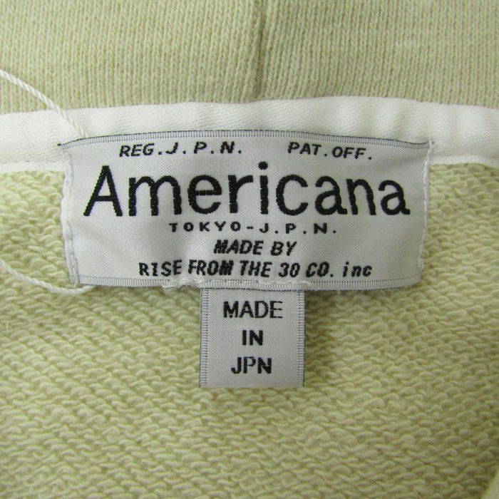 アメリカーナ パーカー トップス ロング丈 スウェット ジップ