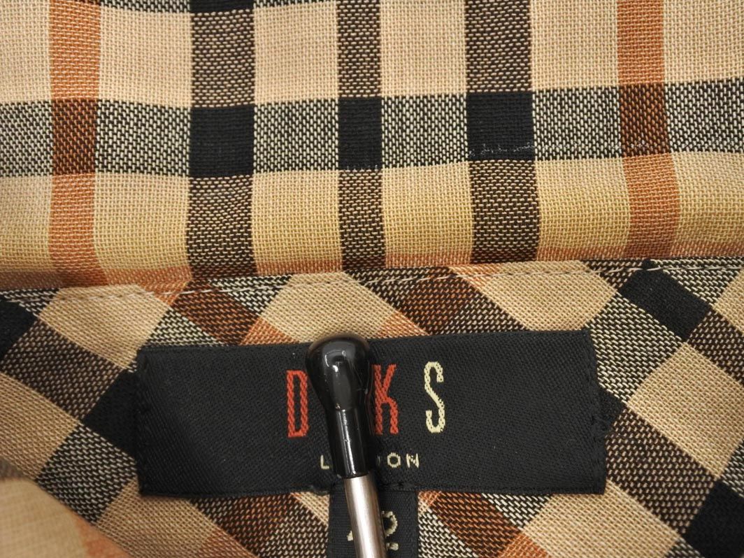 DAKS ダックス ウール100％ チェック タック シャツ size42